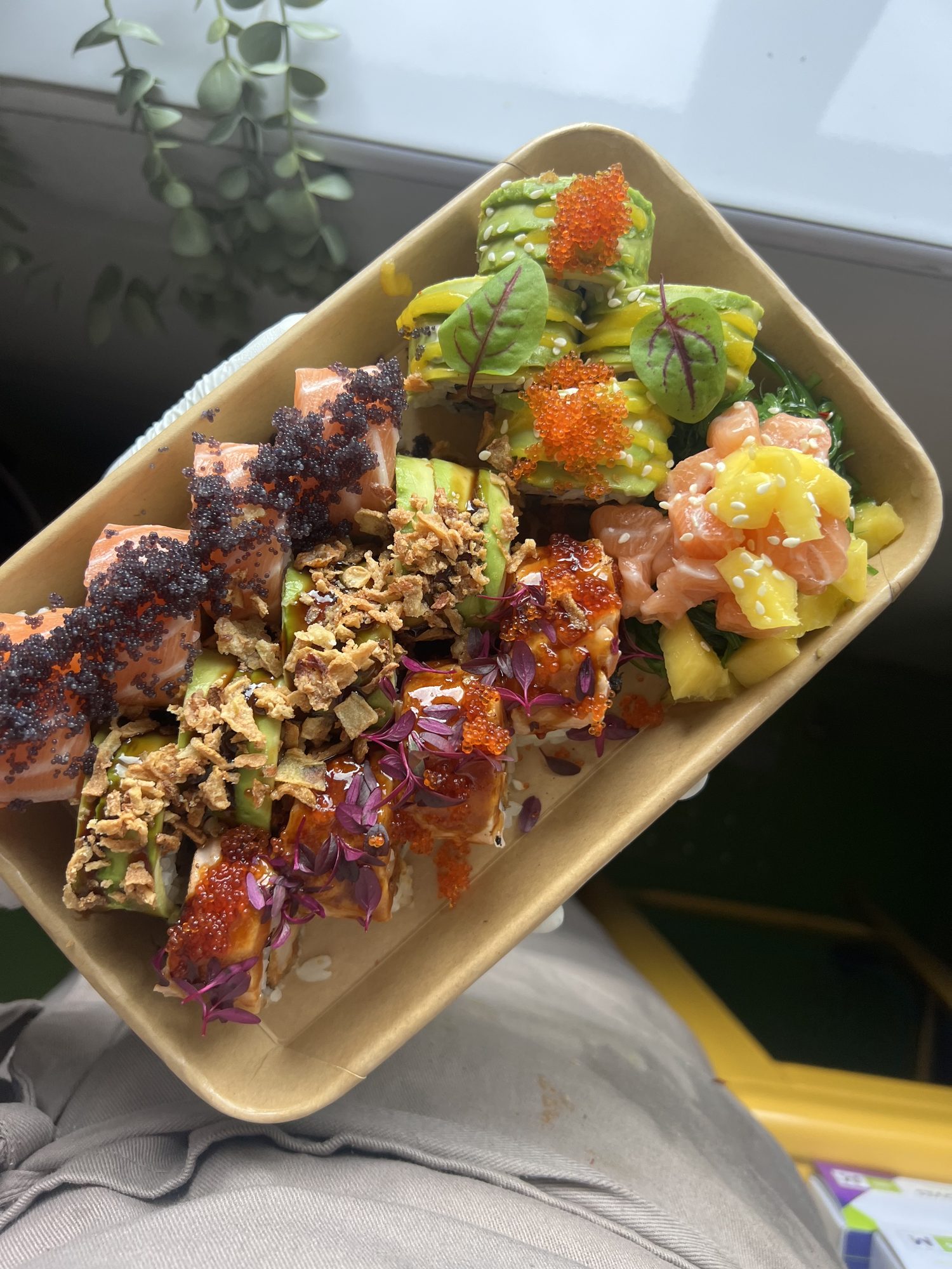 Sushibox van Sushi Boerin tijdens de wild proeverij