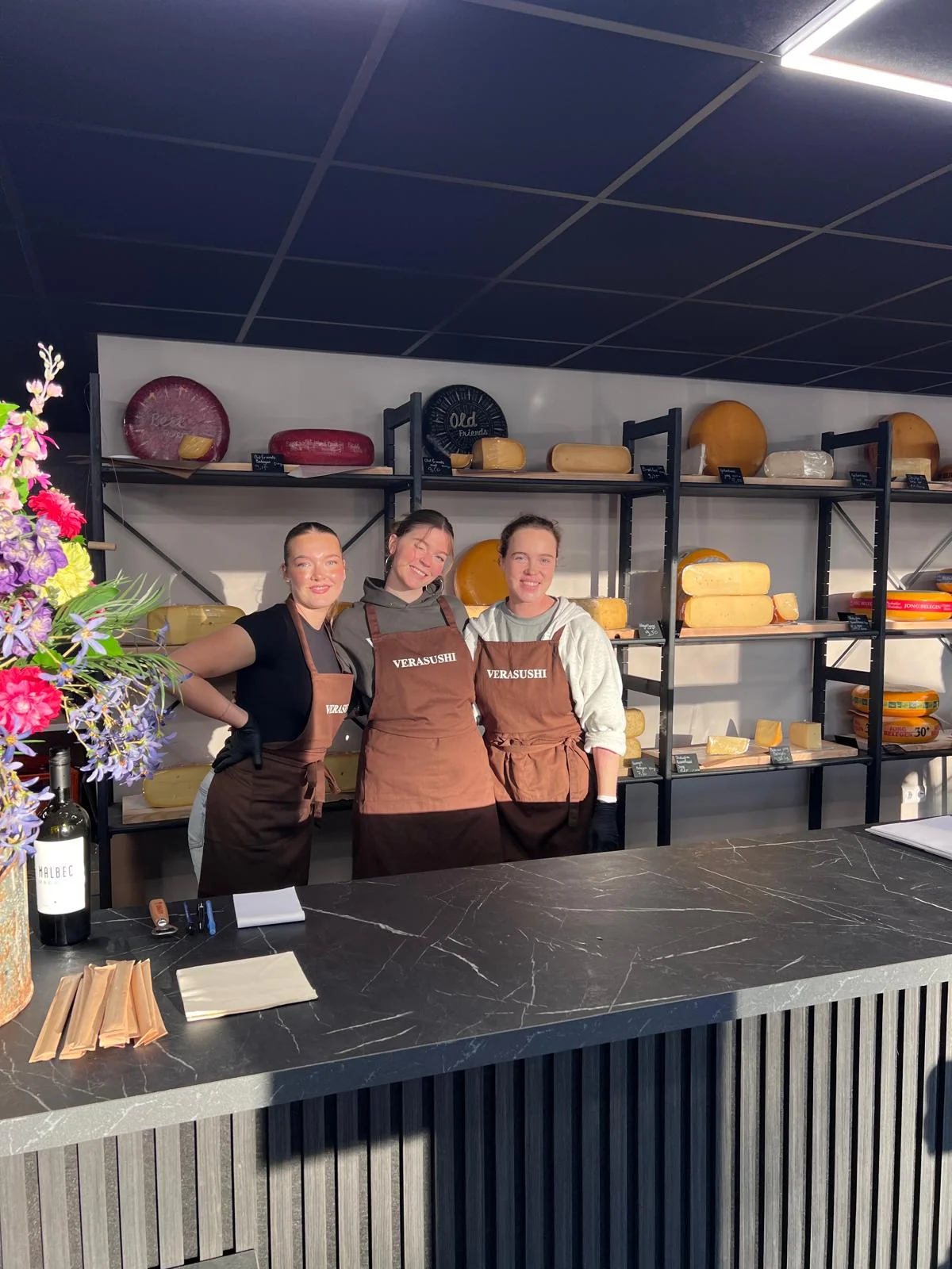 Het team van Sushi Boerin tijdens de wild proeverij in Dwingeloo